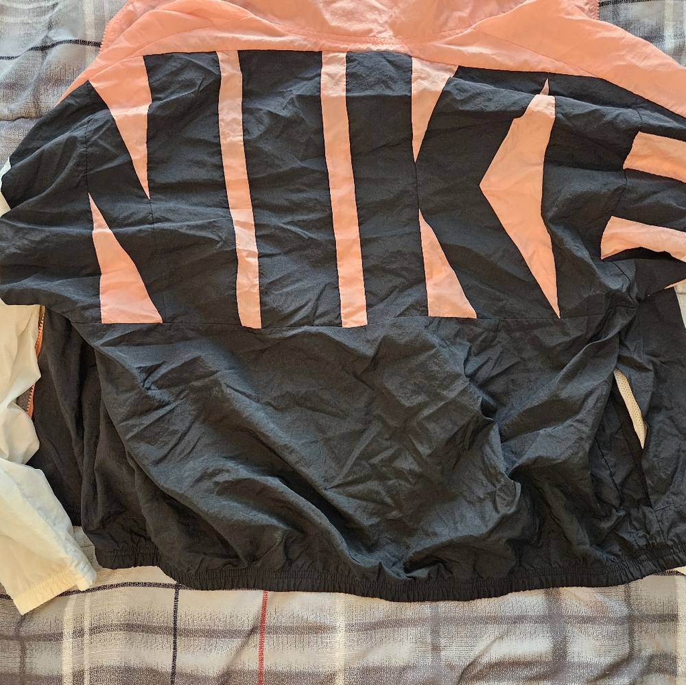 Nike Orange and White Mesh Jacket